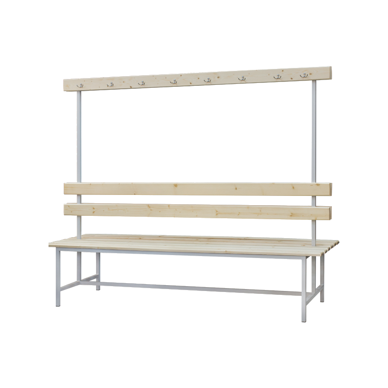 Лавка гардеробна УХЛ-МАШ (2 СВ-2000) двостороння з вішалкою